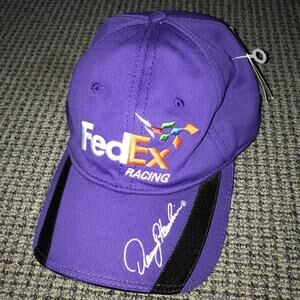 FedEx Racing NWT Purple Denny Hamlin Adjustable Hat By Chase Authentics
